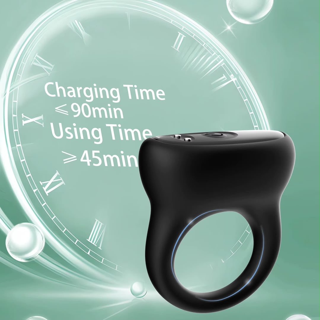 9-Mode Vibrating Couple's Ring with Interchangeable Sleeves - Image 3