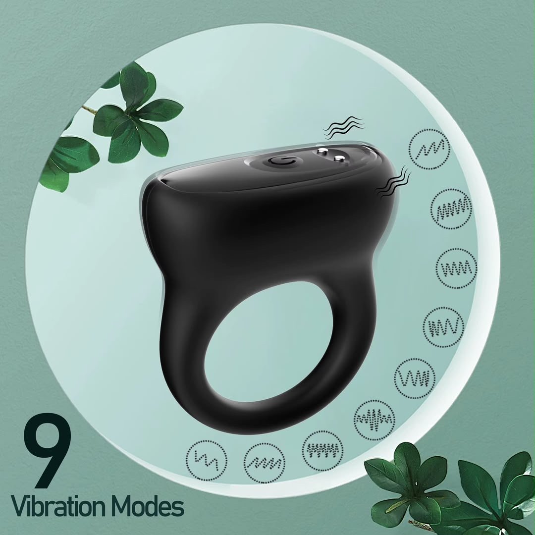 9-Mode Vibrating Couple's Ring with Interchangeable Sleeves - Image 4