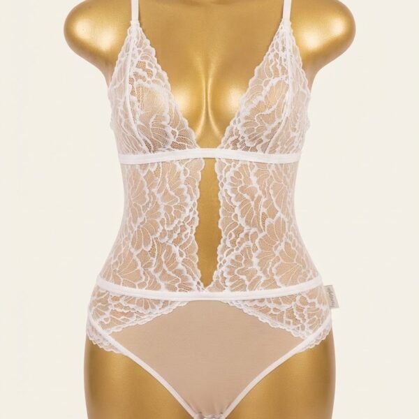 Angelique Striped Teddy ( White)