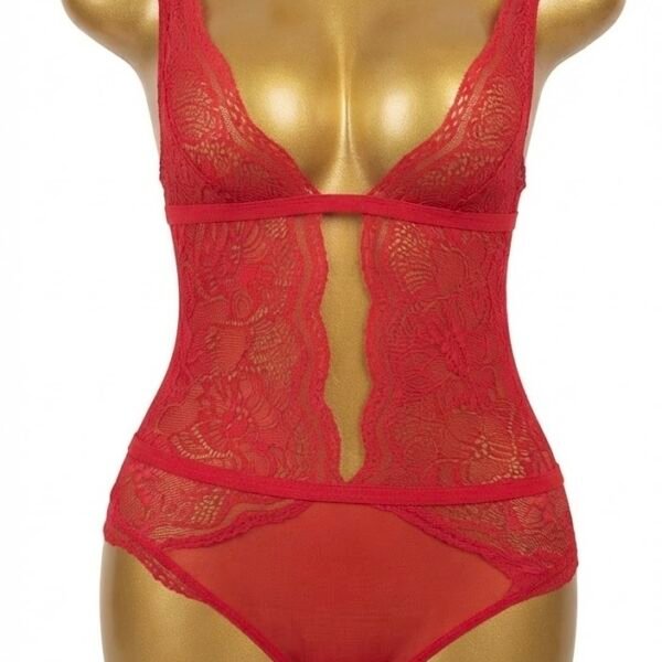 Angelique Striped Teddy (red)
